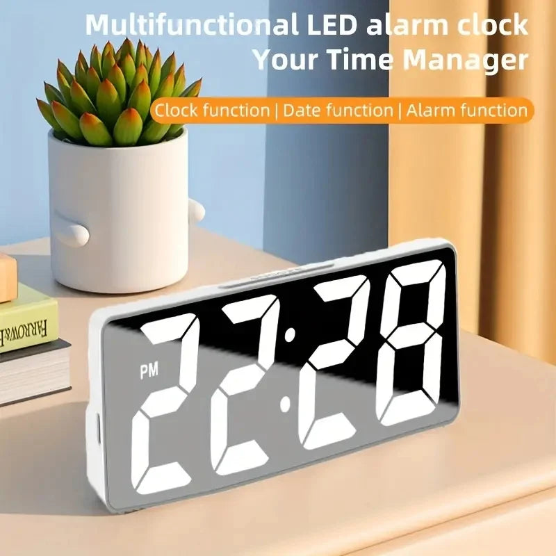 LED Väckarklocka med Temp
