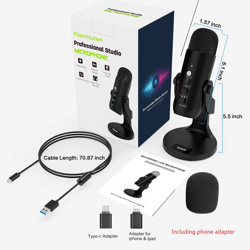 Haomuren USB Mikrofon