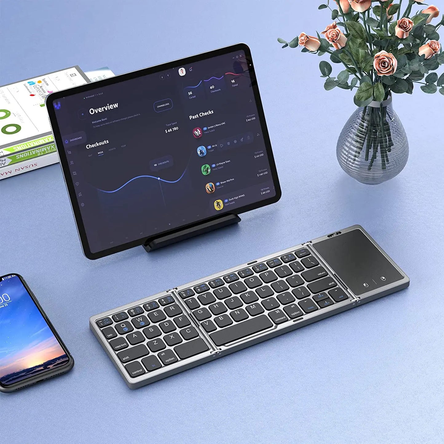 Fällbart Bluetooth-tangentbord