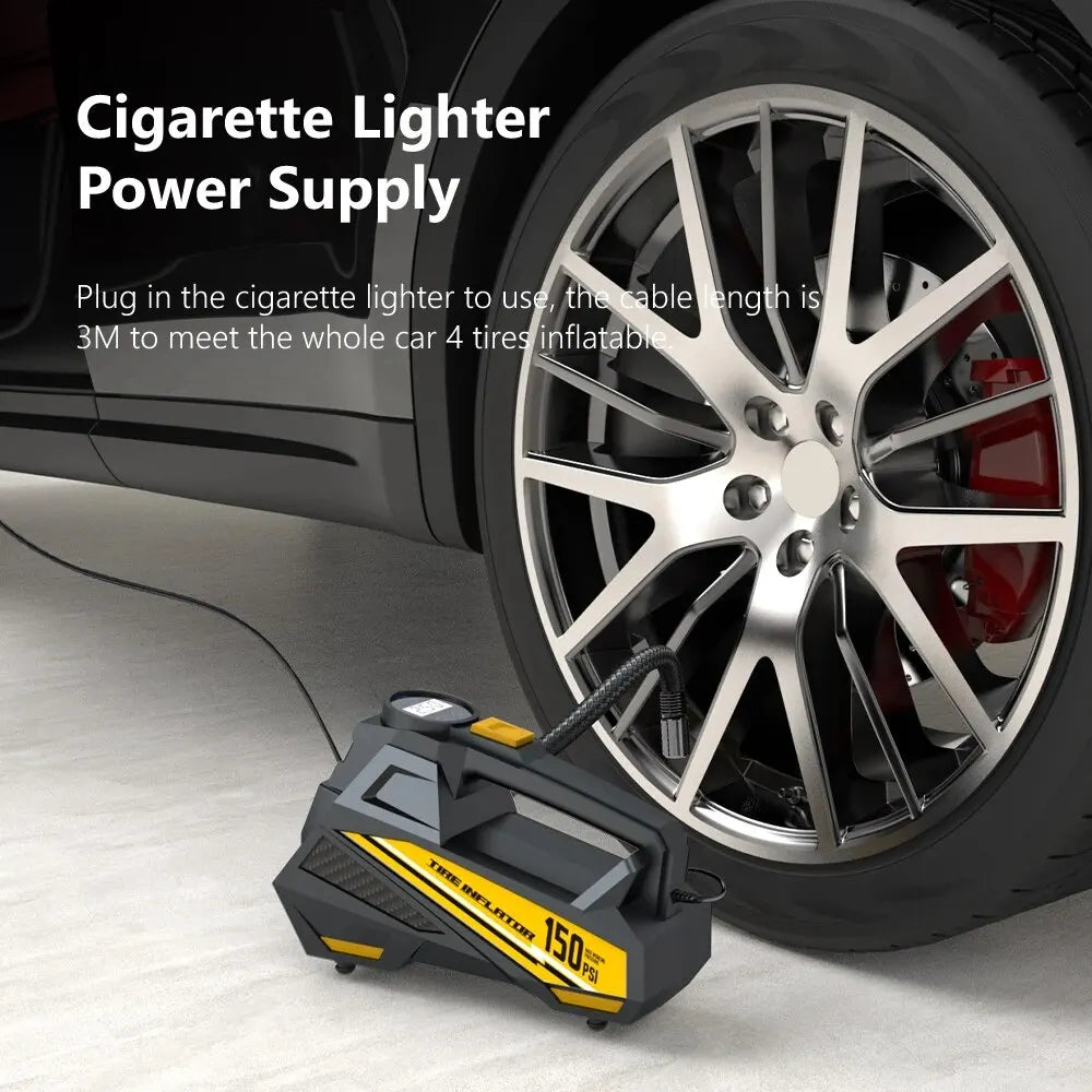 12V Bilkompressor med LED-ljus