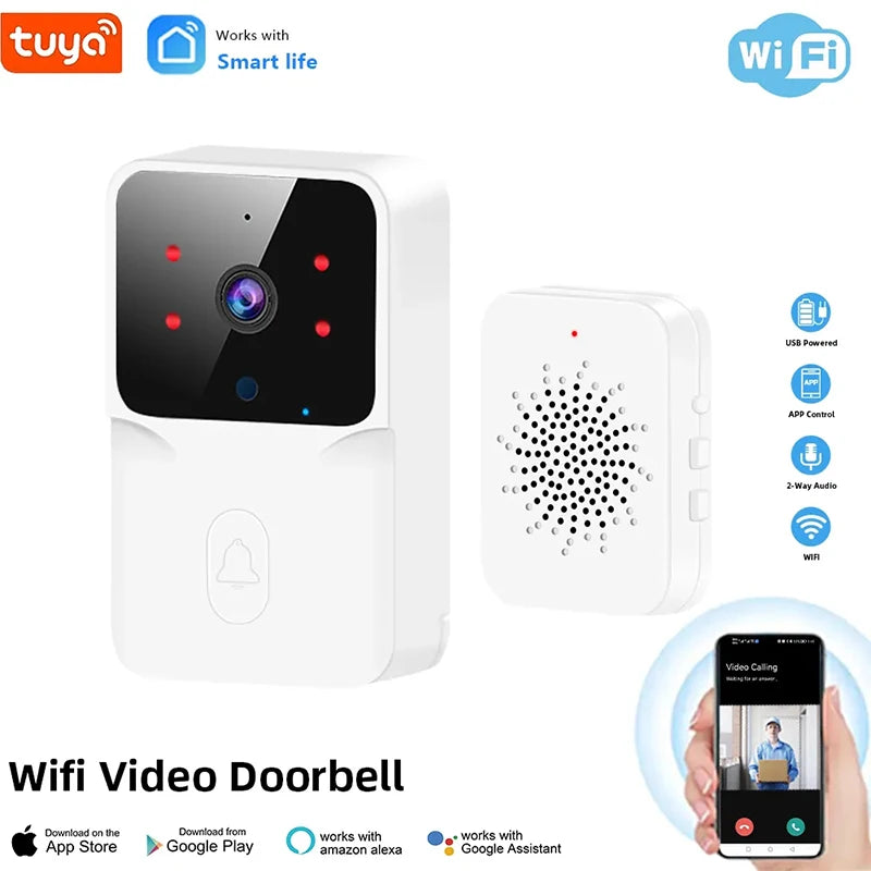 Smart Videodörrklocka med WiFi & Tvåvägsljud