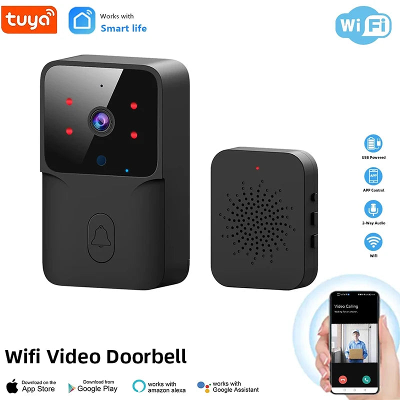 Smart Videodörrklocka med WiFi & Tvåvägsljud