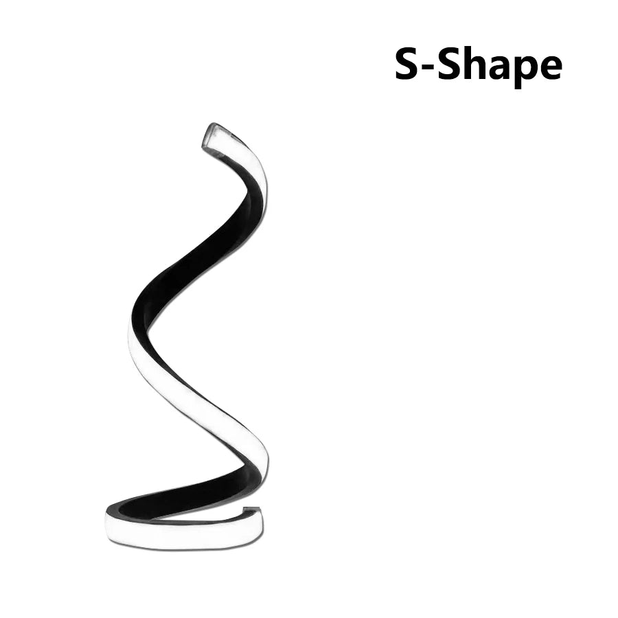 Spiralformad LED-bordslampa med USB