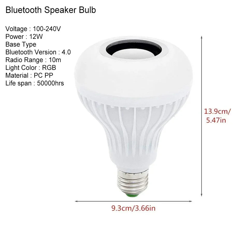 RGB Bluetooth-Högtalarlampa med Fjärrkontroll