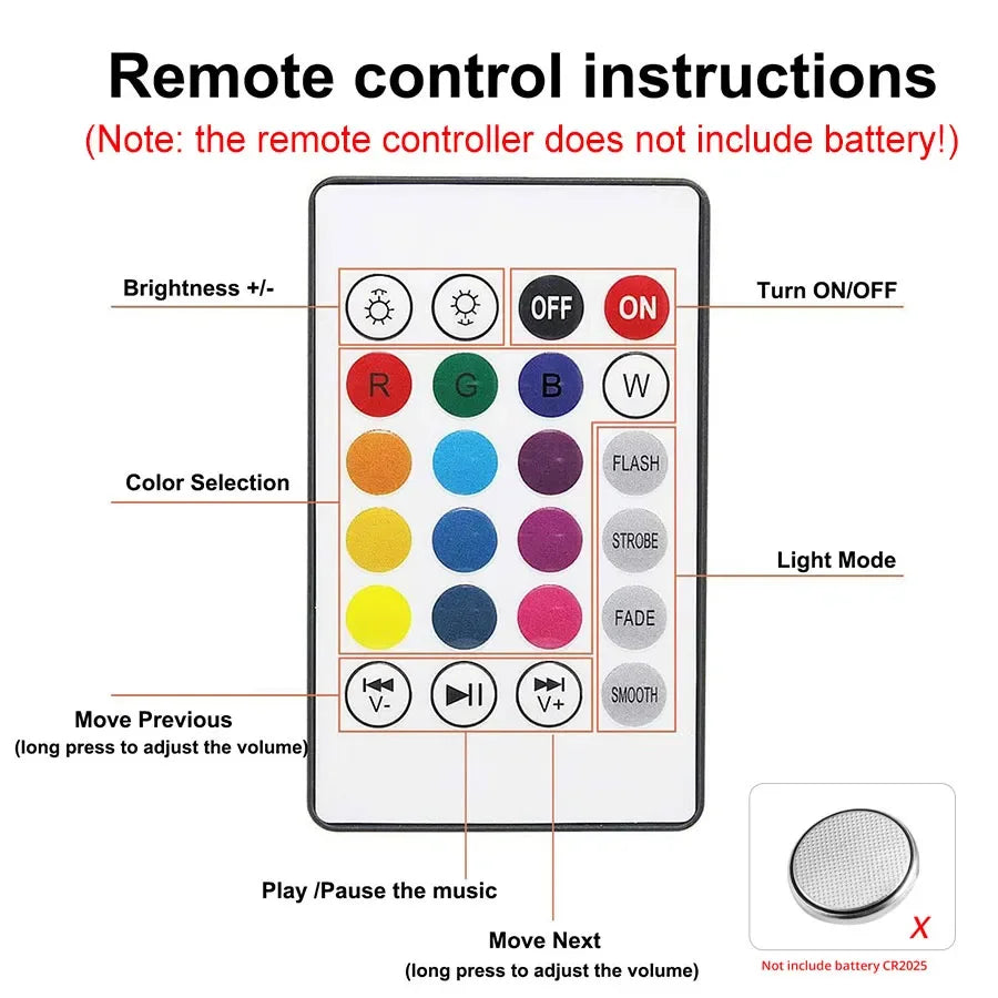 RGB Bluetooth-Högtalarlampa med Fjärrkontroll