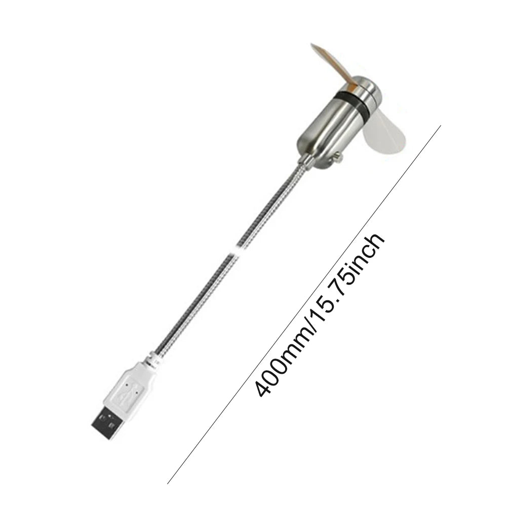 USB-Fläkt med LED-Klocka & Temperaturvisning