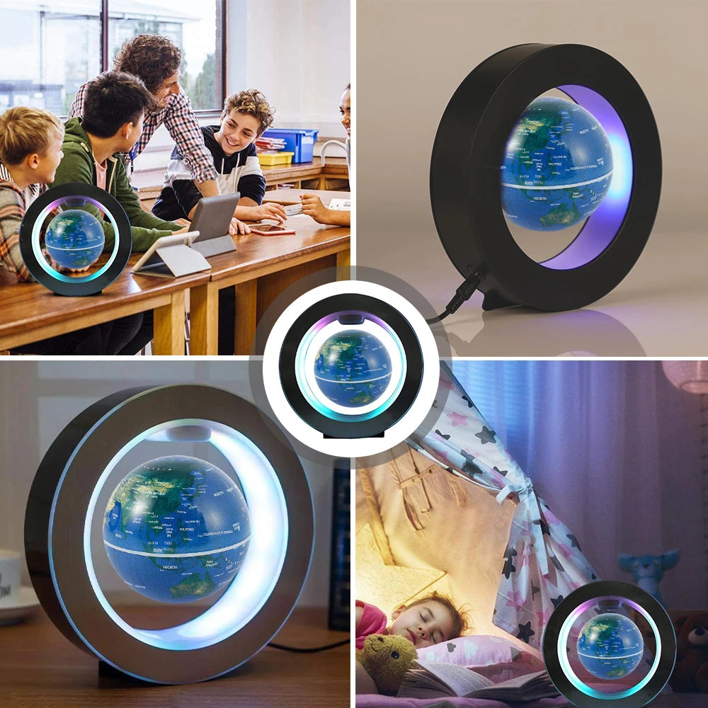 Magnetisk Jordglobslampa med LED-ljus