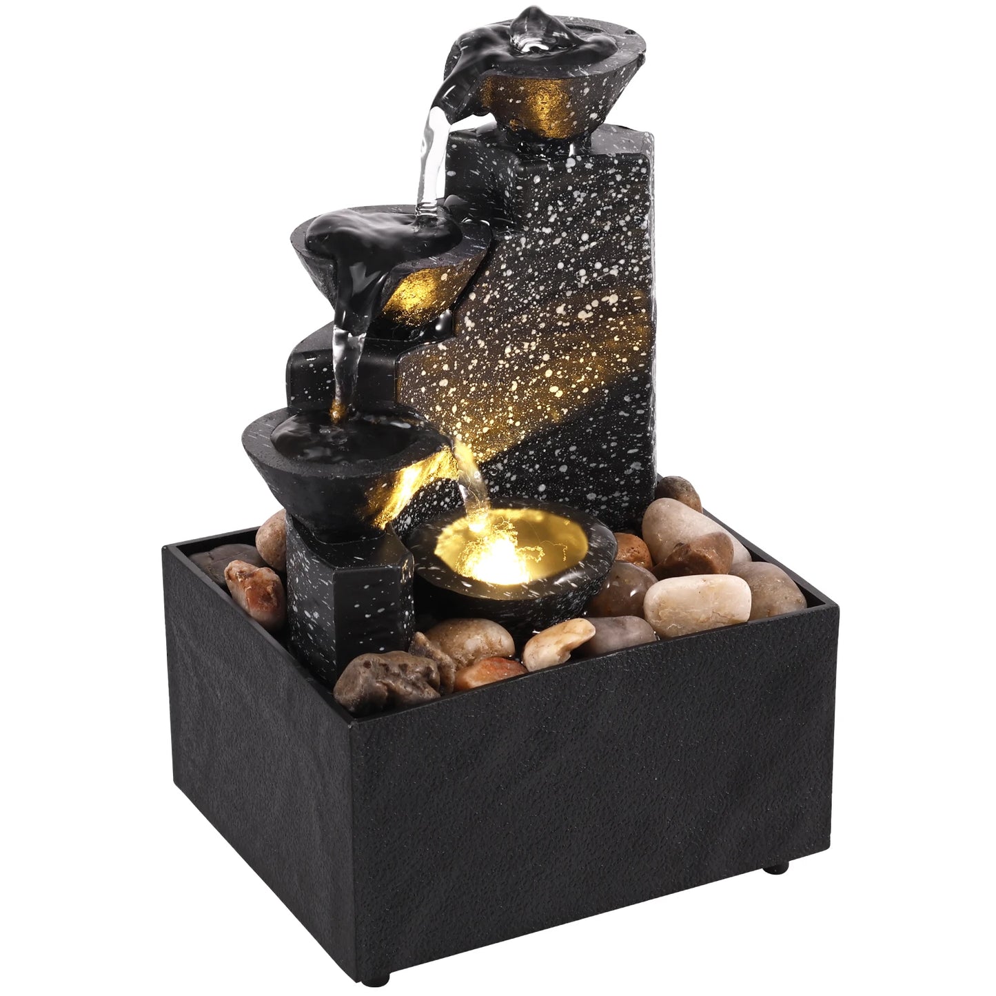 ZenFlow Bordfontän med LED-ljus