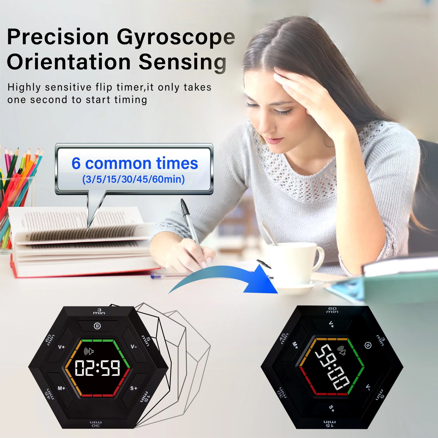 HexaFlip Magnetisk Digital Timer