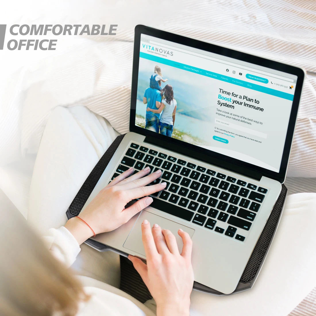 Kylplatta för Laptop med Ställ & Mobilhållare