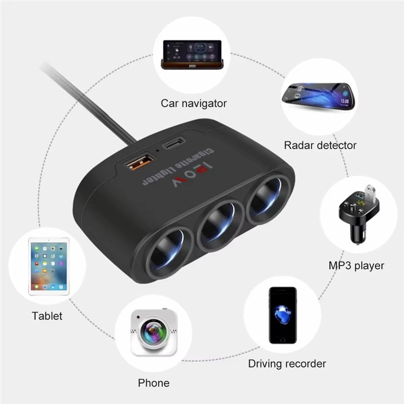 3-Port USB-laddare till bilen
