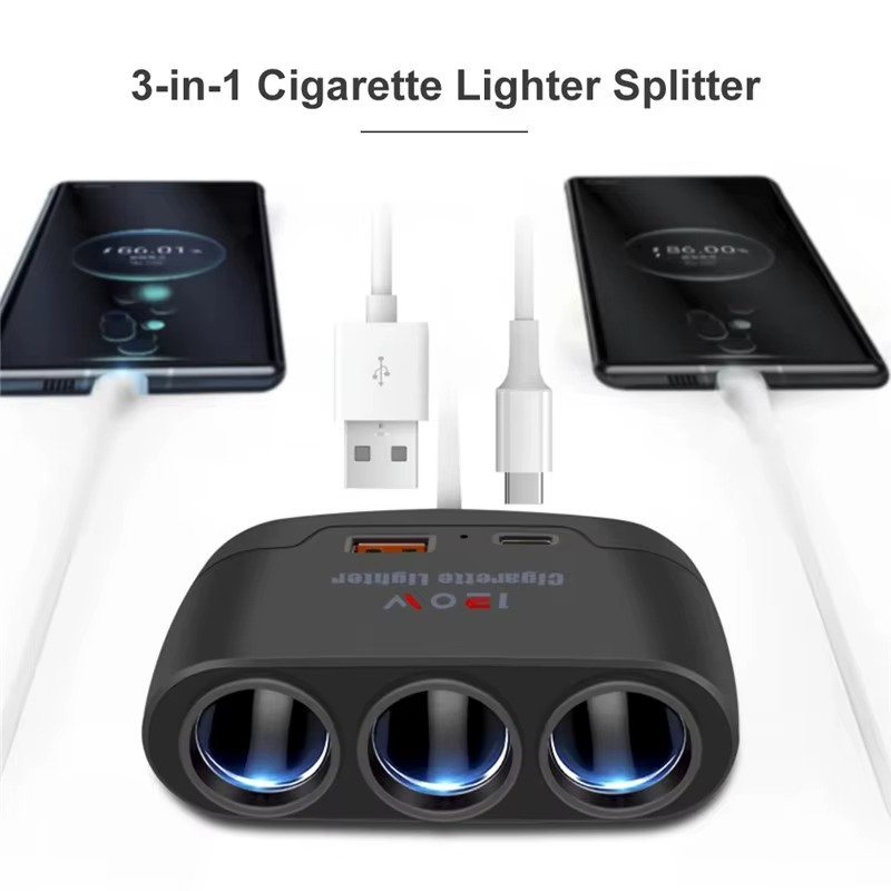 3-Port USB-laddare till bilen