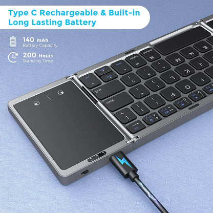 Fällbart Bluetooth-tangentbord