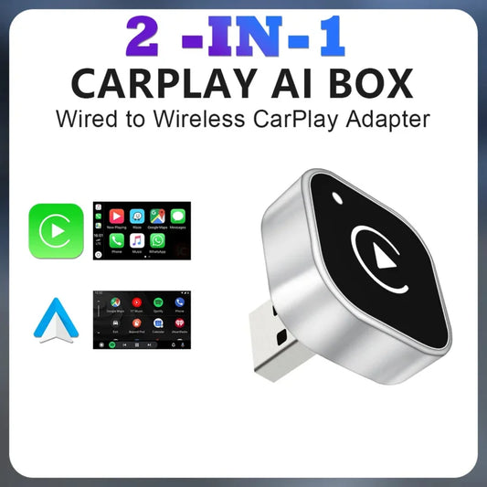 2-i-1 Adapter för CarPlay & Android Auto