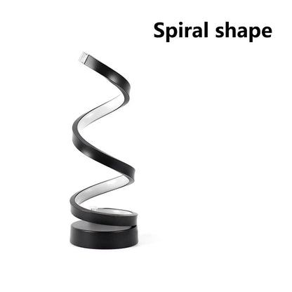 Spiralformad LED-bordslampa med USB