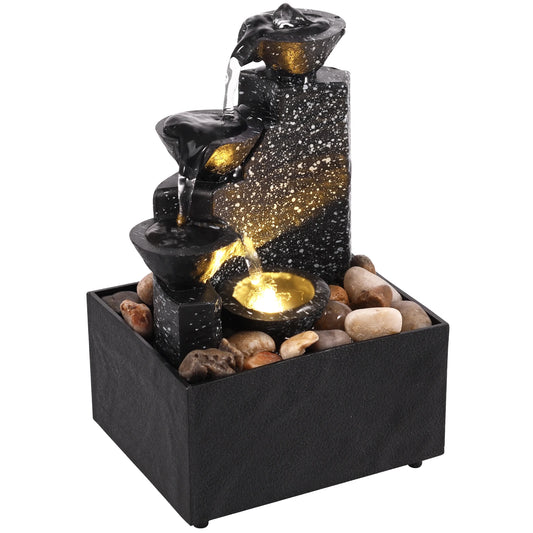 ZenFlow Bordfontän med LED-ljus