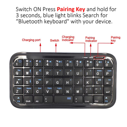 Kompakt Trådlöst Bluetooth-Tangentbord