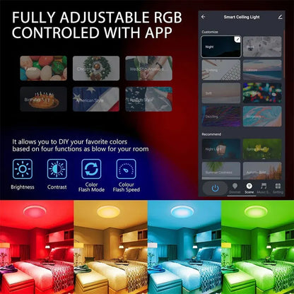 Smart RGB WiFi-taklampa – Alexa & Google Home